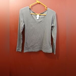 Gray Women's Long Sleeve Top